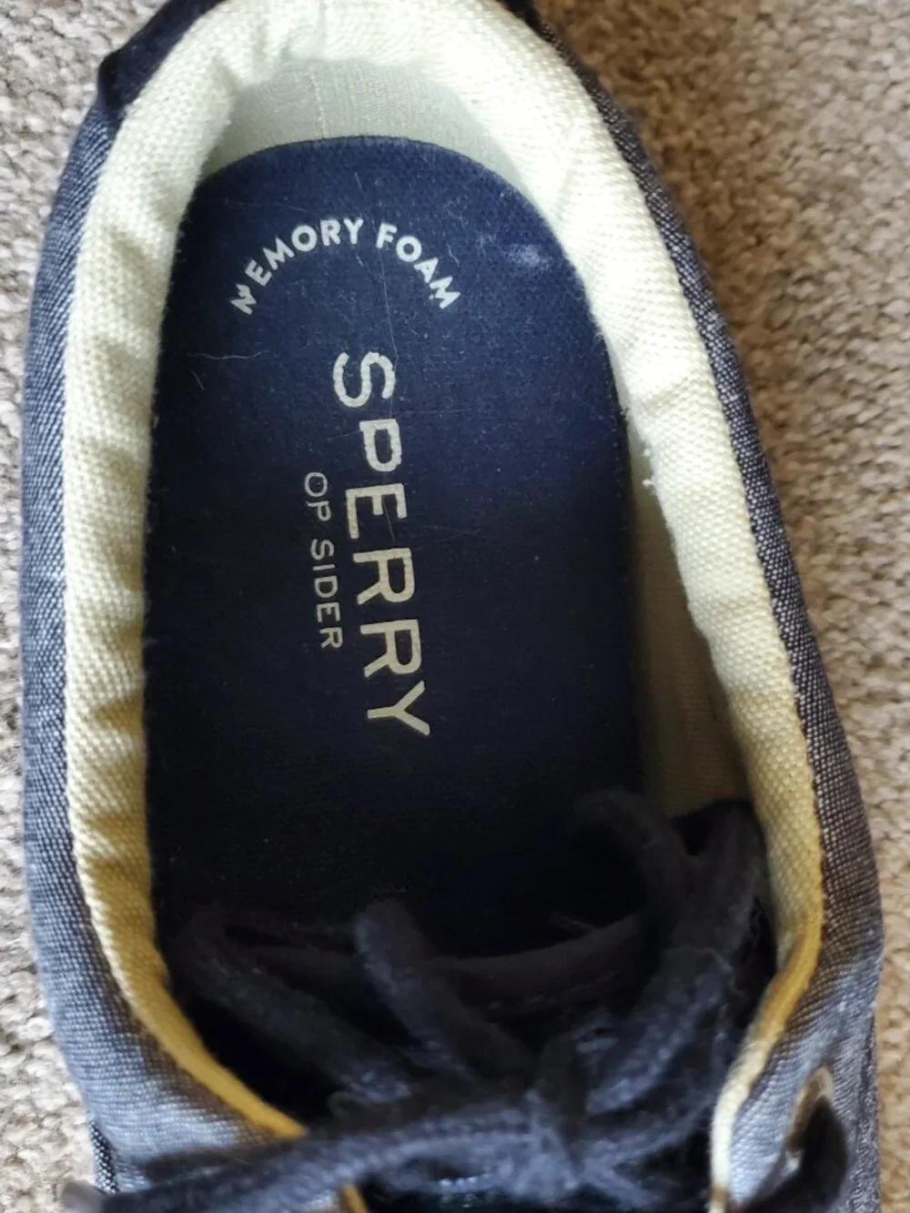Sperry Top‑Sider STS13147 Grey Canvas Boat Shoes Men’s 10